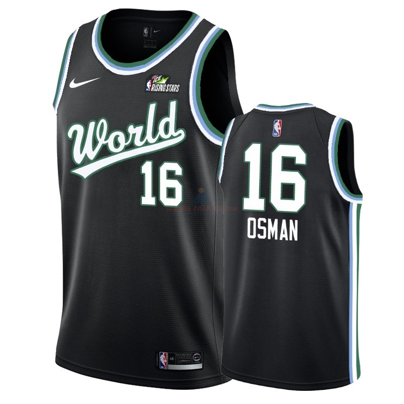 Acquista Maglia NBA 2019 Rising Star #16 Cedi Osman Nero Verde