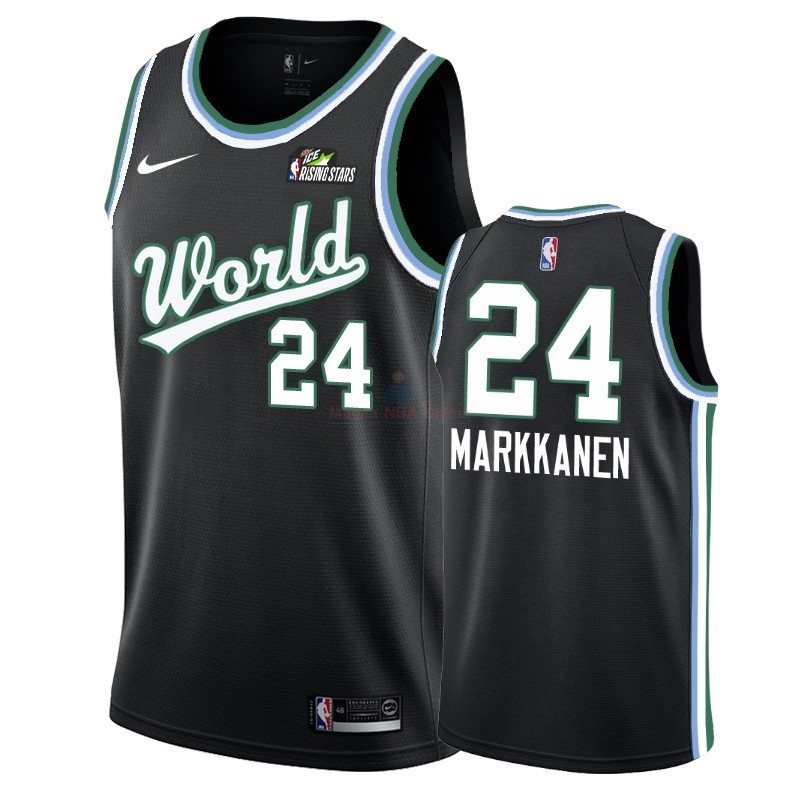 Acquista Maglia NBA 2019 Rising Star #24 Lauri Markkanen Nero Verde