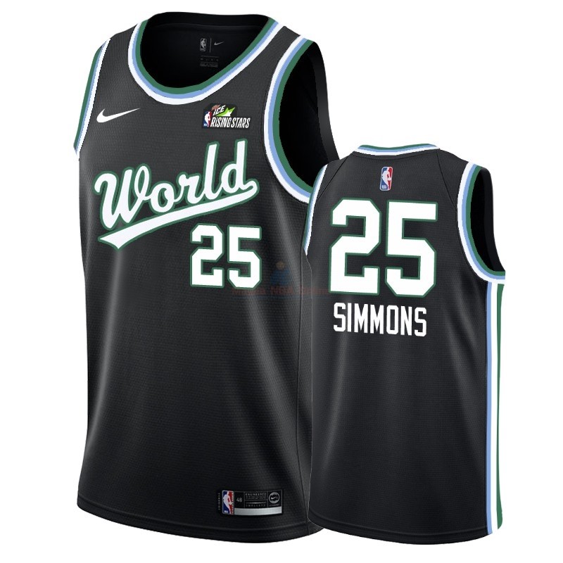 Acquista Maglia NBA 2019 Rising Star #25 Ben Simmons Nero Verde