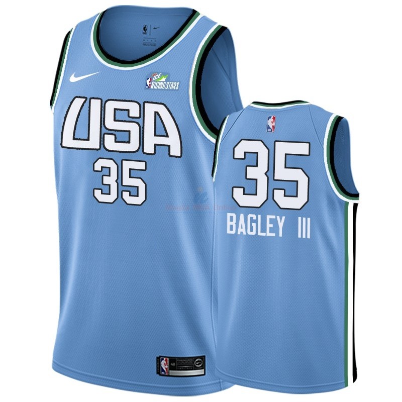 Acquista Maglia NBA 2019 Rising Star #35 Marvin Bagley Blu