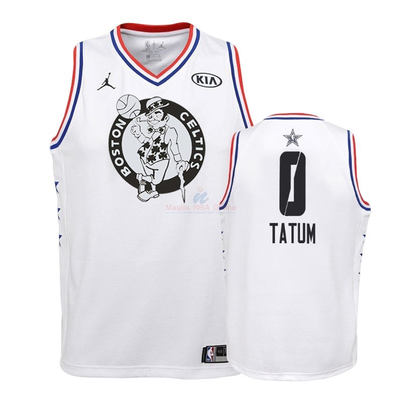 Acquista Maglia NBA Bambino 2019 All Star #0 Jayson Tatum Bianco