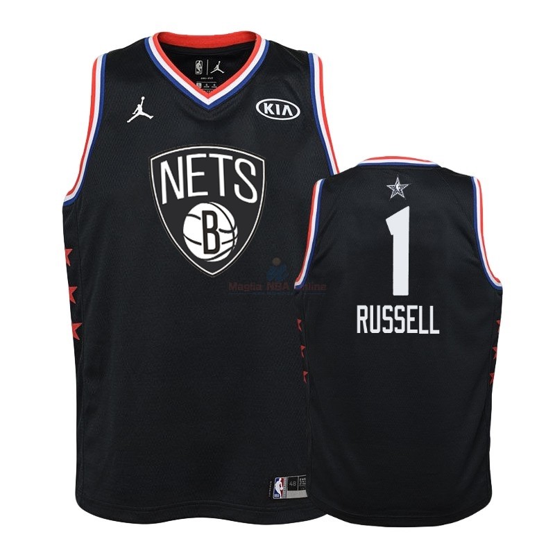 Acquista Maglia NBA Bambino 2019 All Star #1 D'Angelo Russell Nero