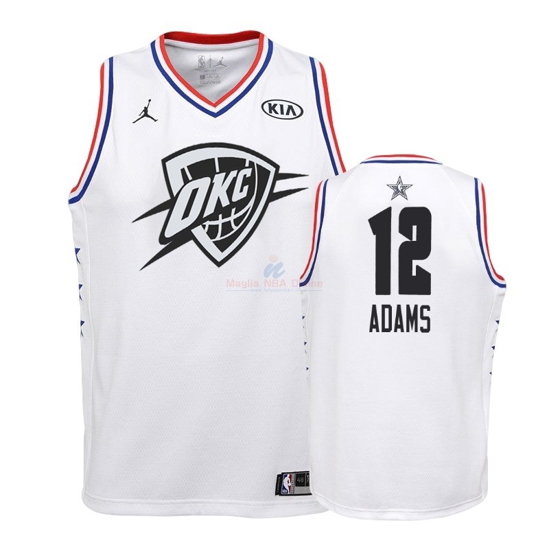 Acquista Maglia NBA Bambino 2019 All Star #12 Steven Adams Bianco