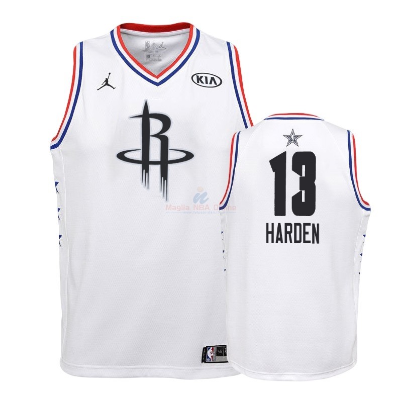 Acquista Maglia NBA Bambino 2019 All Star #13 James Harden Bianco