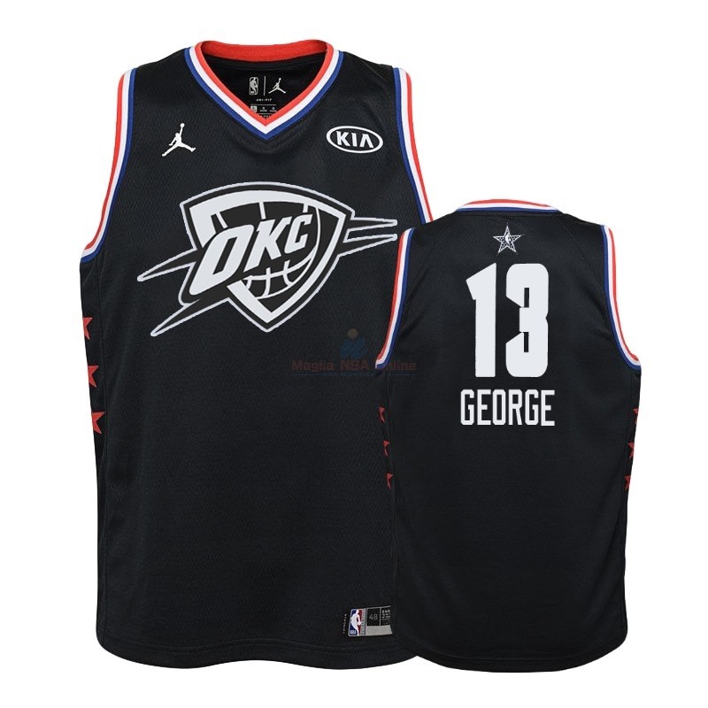 Acquista Maglia NBA Bambino 2019 All Star #13 Paul George Nero