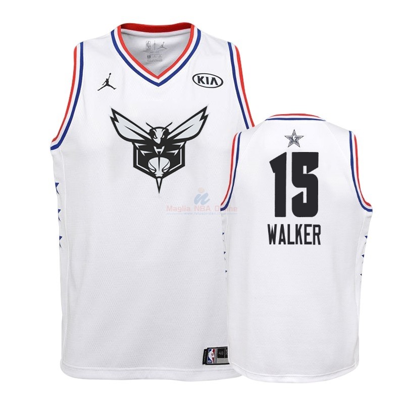 Acquista Maglia NBA Bambino 2019 All Star #15 Kemba Walker Bianco