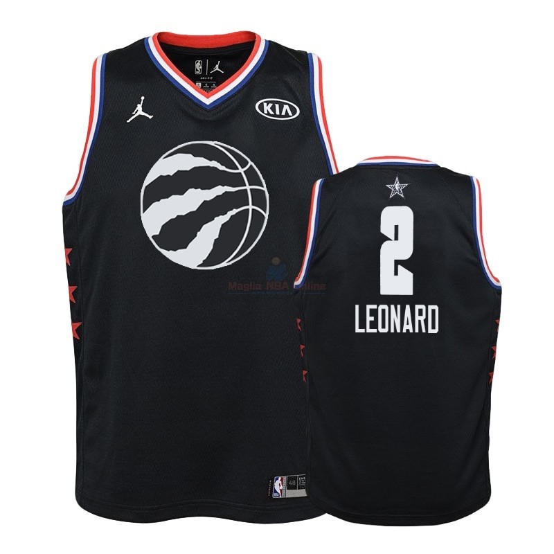 Acquista Maglia NBA Bambino 2019 All Star #2 Kawhi Leonard Nero