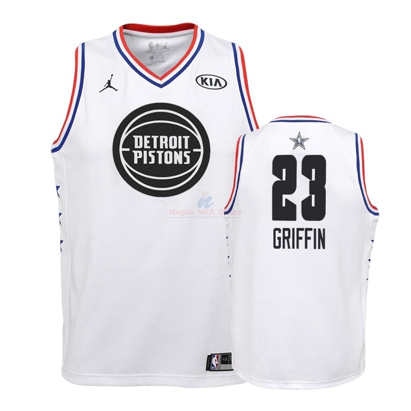 Acquista Maglia NBA Bambino 2019 All Star #23 Blake Griffin Bianco