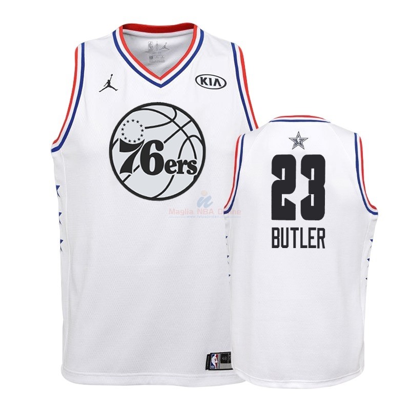 Acquista Maglia NBA Bambino 2019 All Star #23 Jimmy Butler Bianco