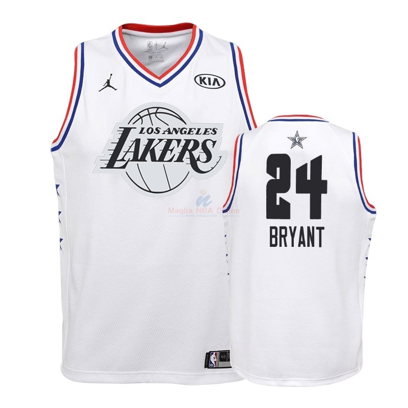 Acquista Maglia NBA Bambino 2019 All Star #24 Kobe Bryant Bianco