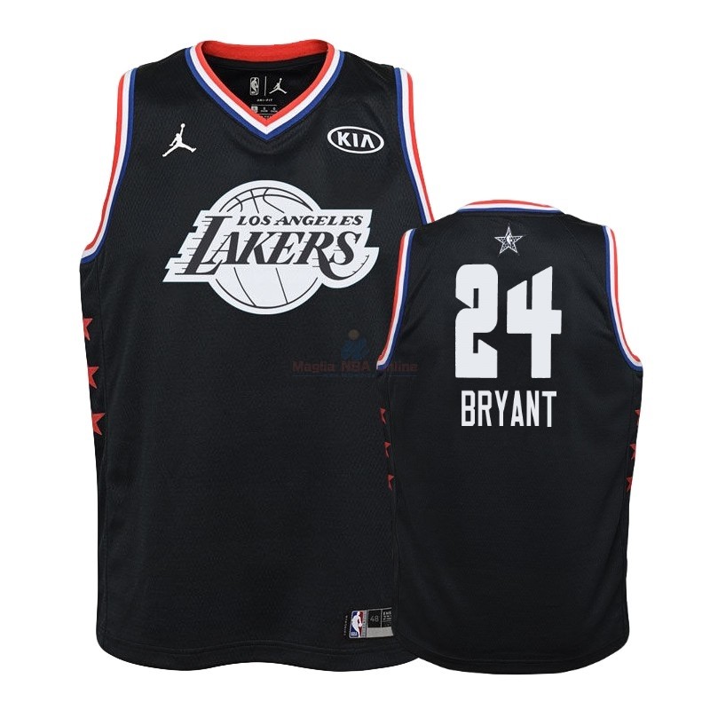 Acquista Maglia NBA Bambino 2019 All Star #24 Kobe Bryant Nero