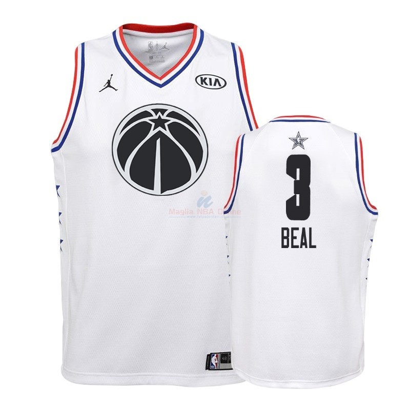 Acquista Maglia NBA Bambino 2019 All Star #3 Bradley Beal Bianco