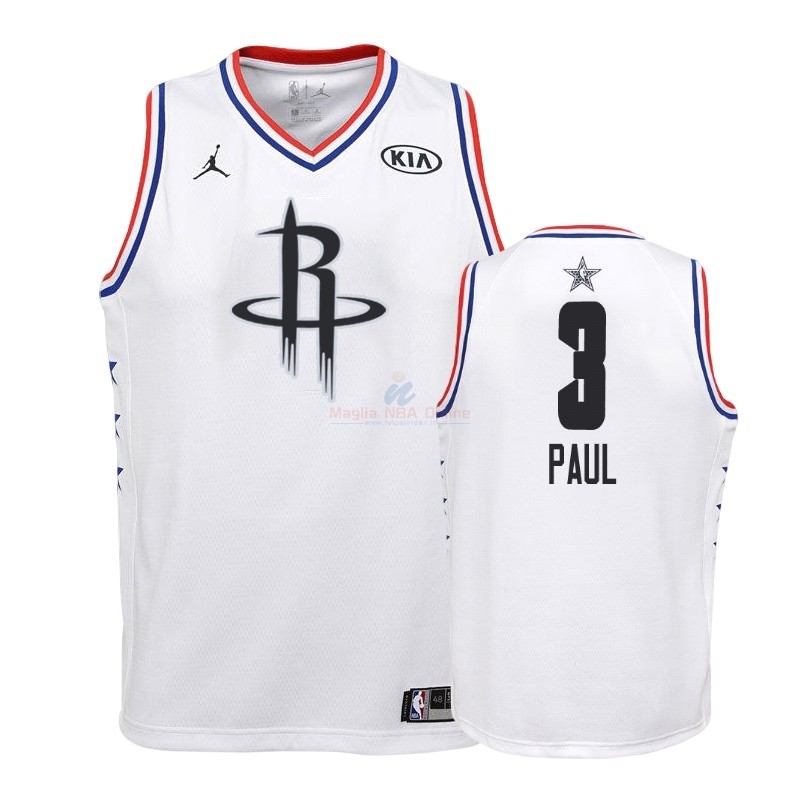 Acquista Maglia NBA Bambino 2019 All Star #3 Chris Paul Bianco