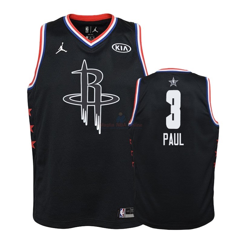 Acquista Maglia NBA Bambino 2019 All Star #3 Chris Paul Nero