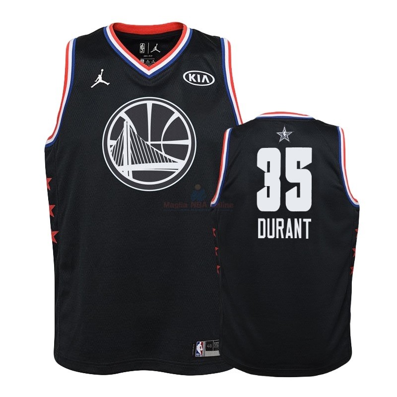 Acquista Maglia NBA Bambino 2019 All Star #35 Kevin Durant Nero