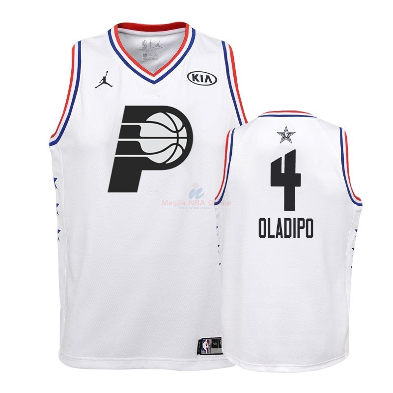 Acquista Maglia NBA Bambino 2019 All Star #4 Victor Oladipo Bianco