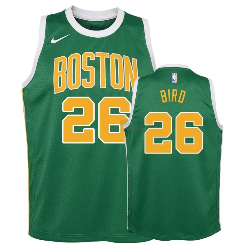 Acquista Maglia NBA Bambino Earned Edition Boston Celtics #26 Jabari Bird Verde 2018-19