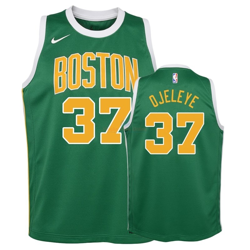 Acquista Maglia NBA Bambino Earned Edition Boston Celtics #37 Semi Ojeleye Verde 2018-19