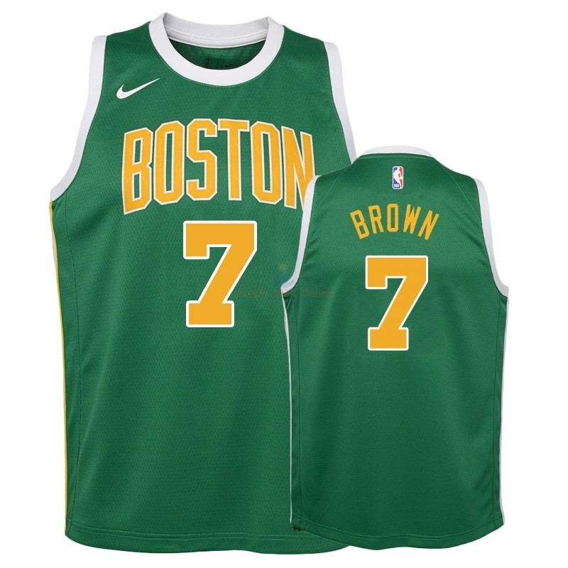 Acquista Maglia NBA Bambino Earned Edition Boston Celtics #7 Jayle Brown Verde 2018-19