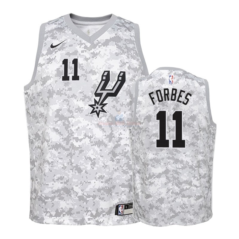 Acquista Maglia NBA Bambino Earned Edition San Antonio Spurs #11 Bryn Forbes Grigio 2018-19