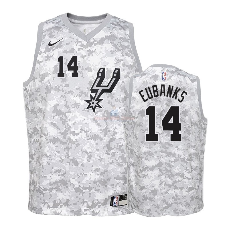 Acquista Maglia NBA Bambino Earned Edition San Antonio Spurs #14 Drew Eubanks Grigio 2018-19