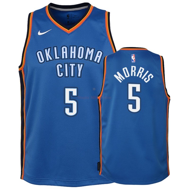 Acquista Maglia NBA Bambino Oklahoma City Thunder #5 Markieff Morris Blu Icon 2018