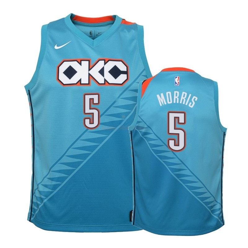 Acquista Maglia NBA Bambino Oklahoma City Thunder #5 Markieff Morris Blu città 2018
