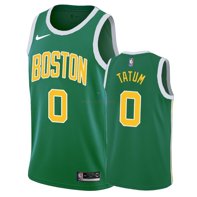 Acquista Maglia NBA Earned Edition Boston Celtics #0 Jayson Tatum Verde 2018-19