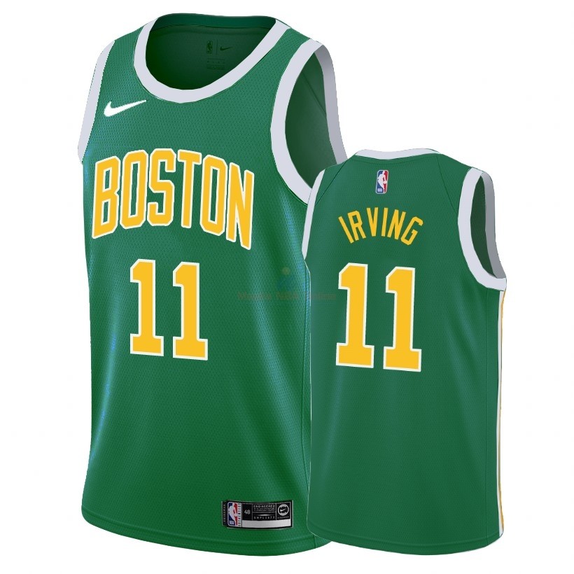 Acquista Maglia NBA Earned Edition Boston Celtics #11 Kyrie Irving Verde 2018-19
