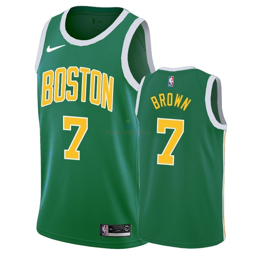 Acquista Maglia NBA Earned Edition Boston Celtics #7 Jaylen Brown Verde 2018-19