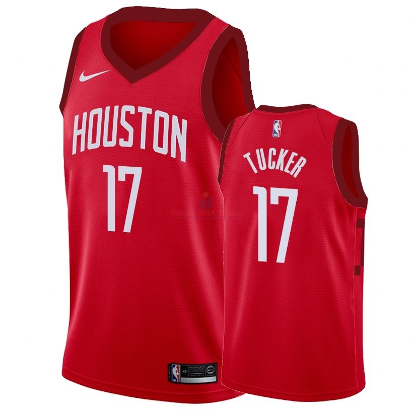 Acquista Maglia NBA Earned Edition Houston Rockets #17 P.J. Tucker Rosso 2018-19