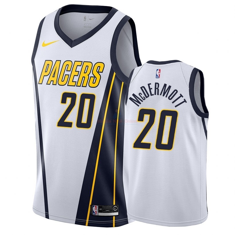 Acquista Maglia NBA Earned Edition Indiana Pacers #20 Doug McDermott Bianco 2018-19