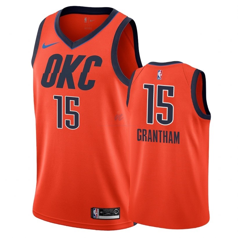 Acquista Maglia NBA Earned Edition Oklahoma City Thunder #15 Donte Grantham Arancia 2018-19