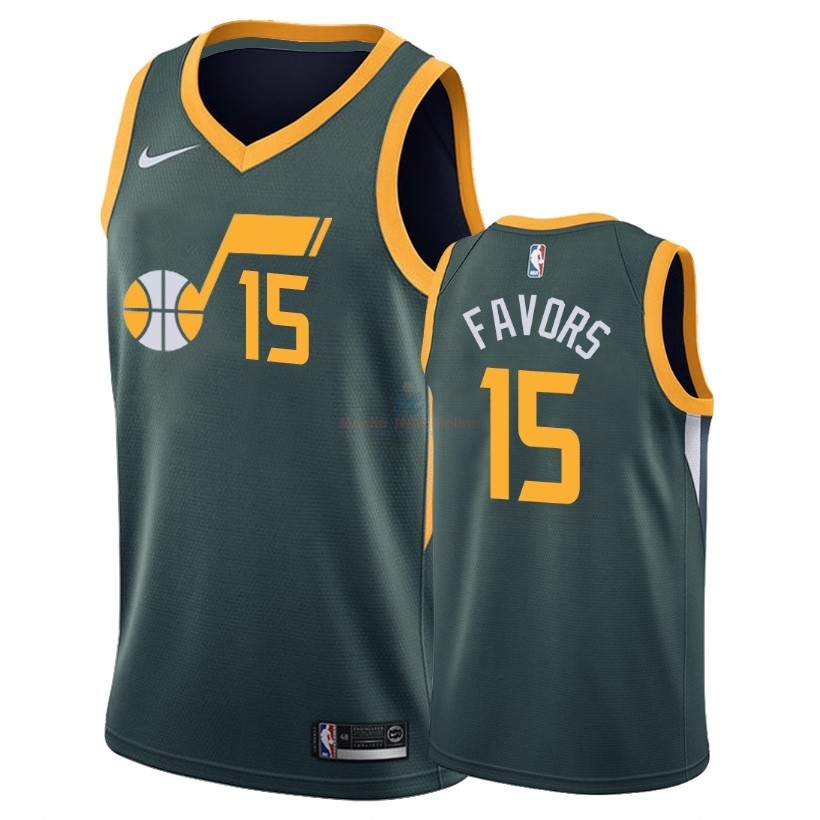 Acquista Maglia NBA Earned Edition Utah Jazz #15 Derrick Favors Verde 2018-19