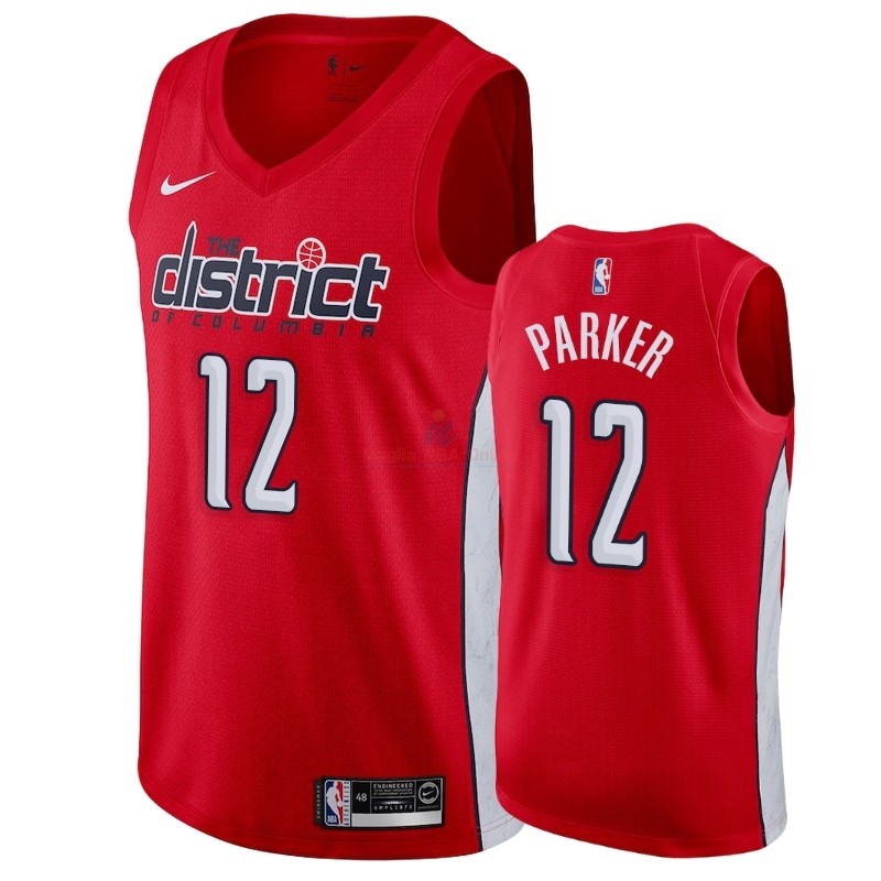 Acquista Maglia NBA Earned Edition Washington Wizards #12 Jabari Parker Rosso 2018-19