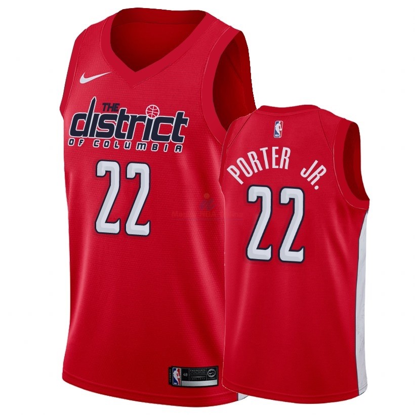 Acquista Maglia NBA Earned Edition Washington Wizards #22 Otto Porter Jr. Rosso 2018-19