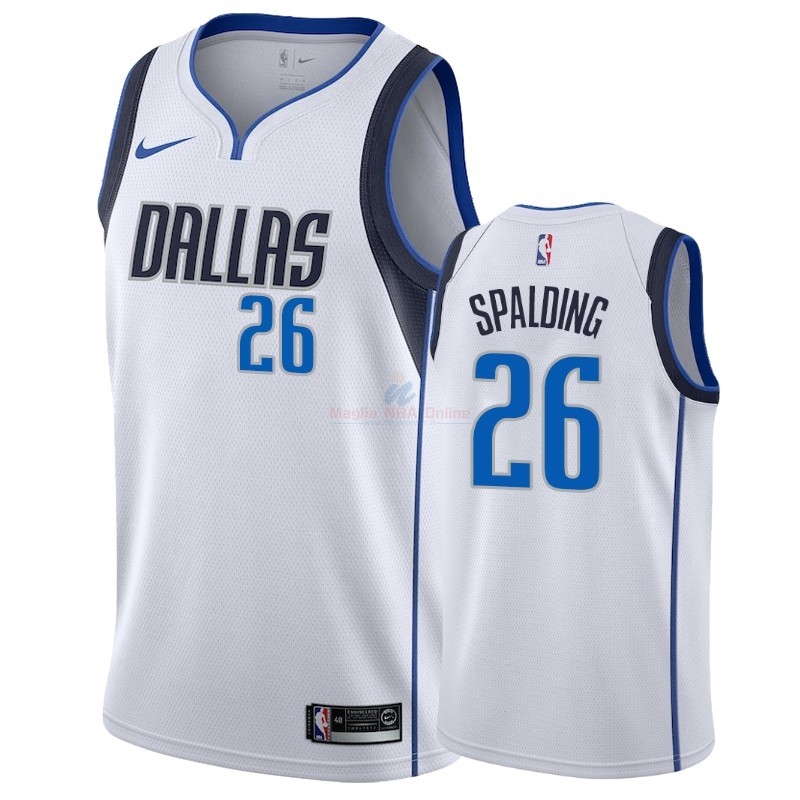 Acquista Maglia NBA Nike Dallas Mavericks #26 Ray Spalding Bianco Association 2018-19