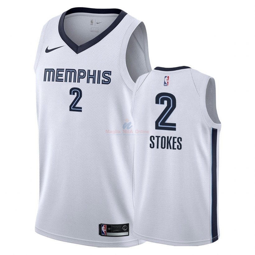 Acquista Maglia NBA Nike Memphis Grizzlies #2 Jarnell Stokes Bianco Association 2018-19