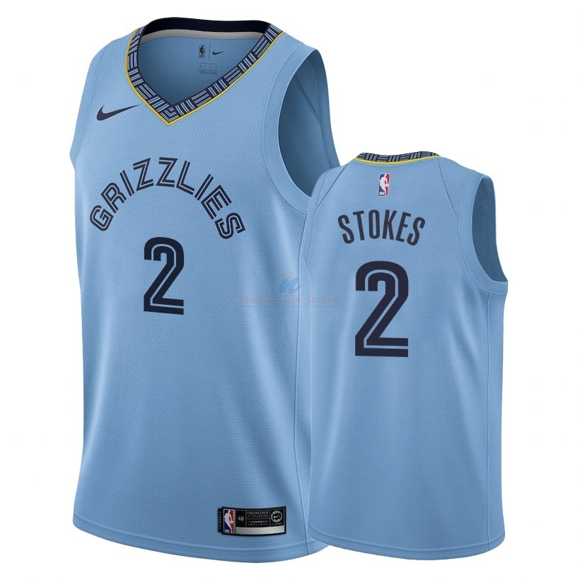 Acquista Maglia NBA Nike Memphis Grizzlies #2 Jarnell Stokes Blu Statement 2018-19