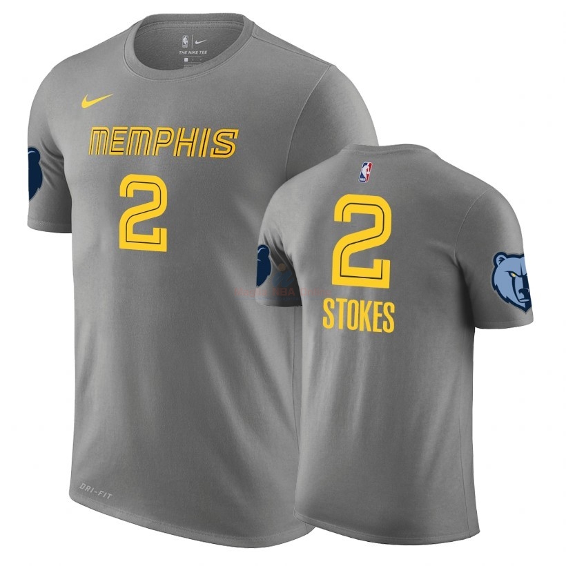 Acquista Maglia NBA Nike Memphis Grizzlies Manica corta #2 Jarnell Stokes Grigio 2018-19