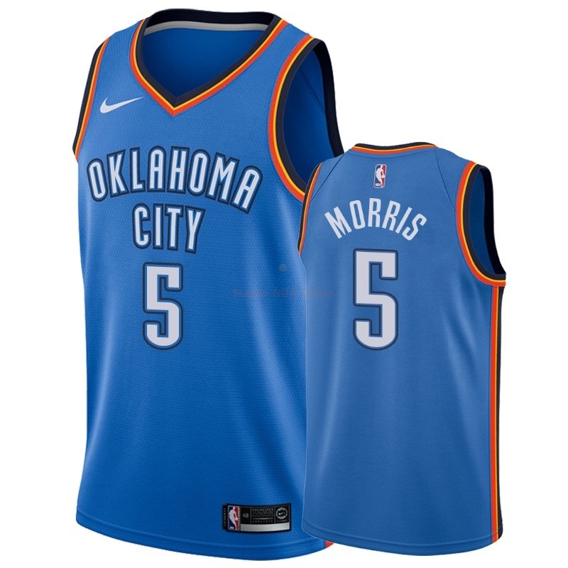 Acquista Maglia NBA Nike Oklahoma City Thunder #5 Markieff Morris Blu Icon 2018-19