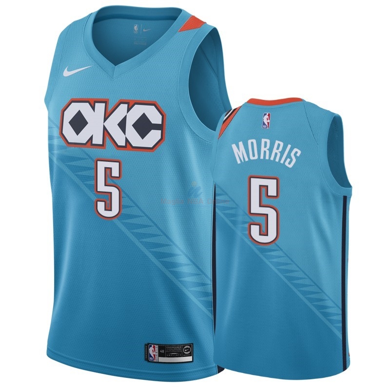 Acquista Maglia NBA Nike Oklahoma City Thunder #5 Markieff Morris Blu città 2018-19