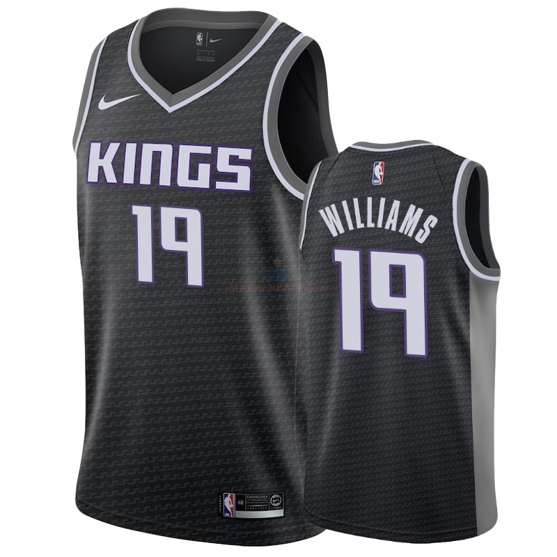 Acquista Maglia NBA Nike Sacramento Kings #19 Troy Williams Nero Statement 2018-19