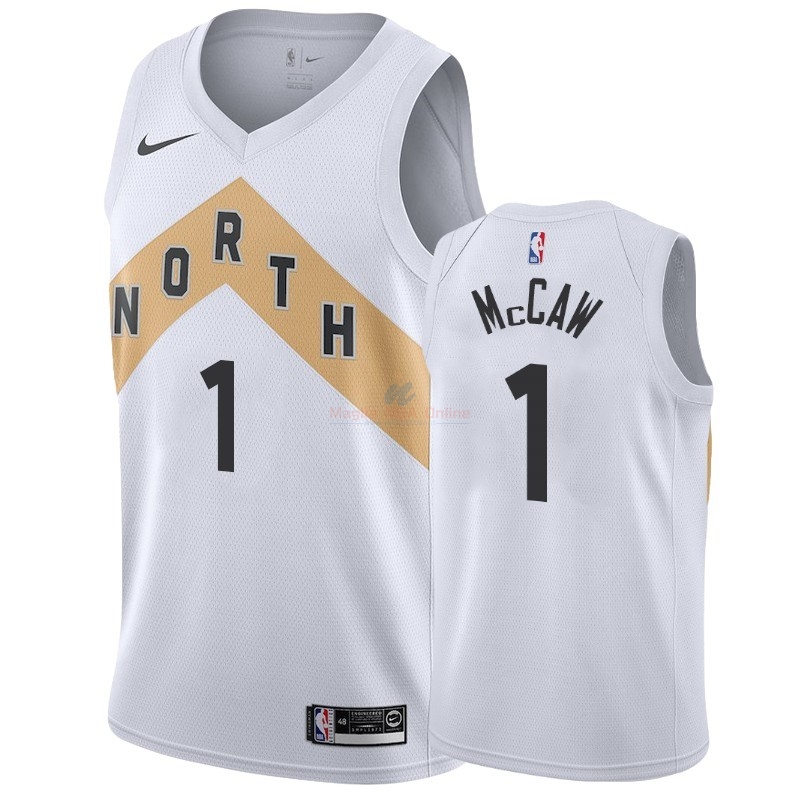 Acquista Maglia NBA Nike Toronto Raptors #1 Patrick McCaw Bianco città 2018-19