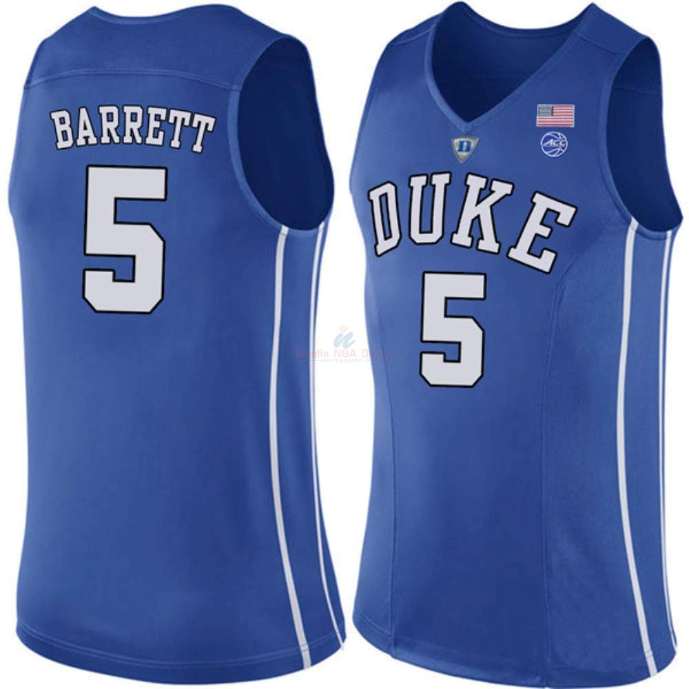 Acquista Maglia NCAA Duke #5 R.J. Barrett Blu
