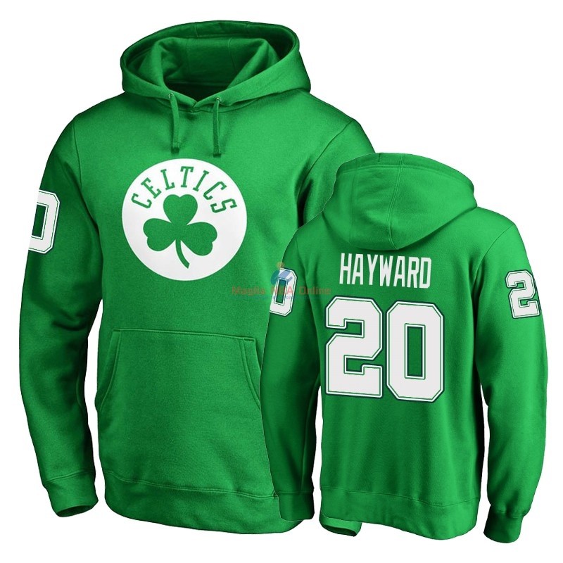 Acquista Felpe Con Cappuccio NBA Boston Celtics #20 Gordon Hayward Verde