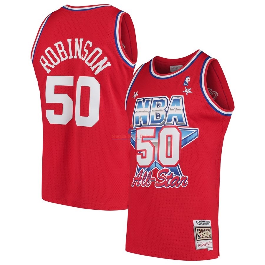 Acquista Maglia NBA All Star 1991 #50 David Robinson Rosso