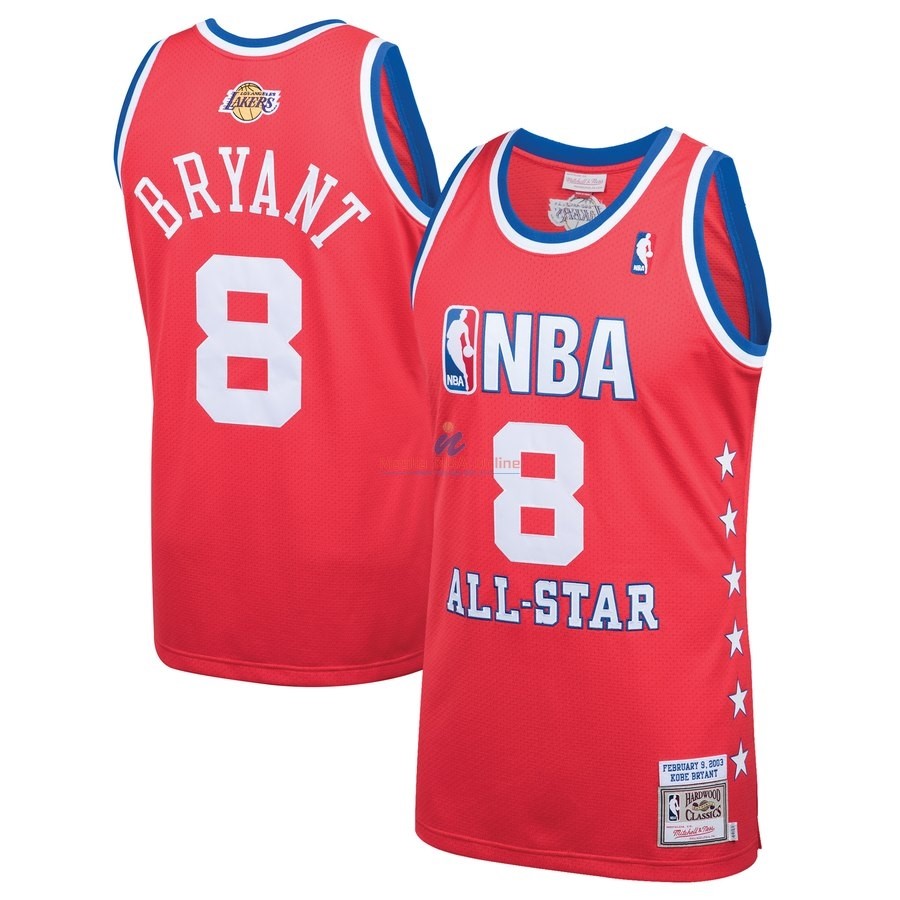 Acquista Maglia NBA All Star 2003 #8 Kobe Bryant Rosso