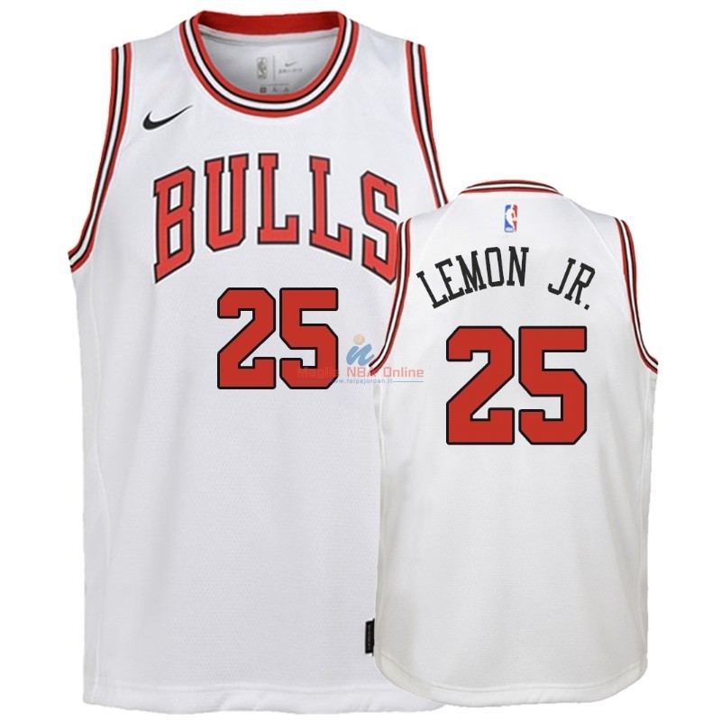 Acquista Maglia NBA Bambino Chicago Bulls #25 Walt Lemon Jr. Bianco Association 2018-19