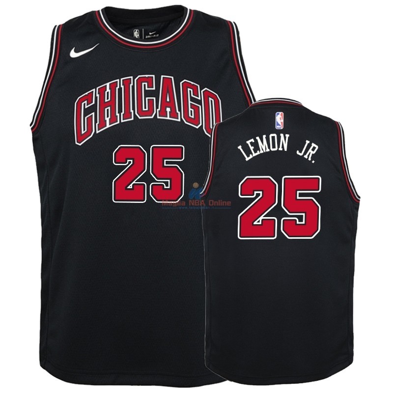 Acquista Maglia NBA Bambino Chicago Bulls #25 Walt Lemon Jr. Nero Statement 2018-19